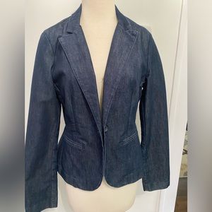 Express Dark Blue Denim Blazer
